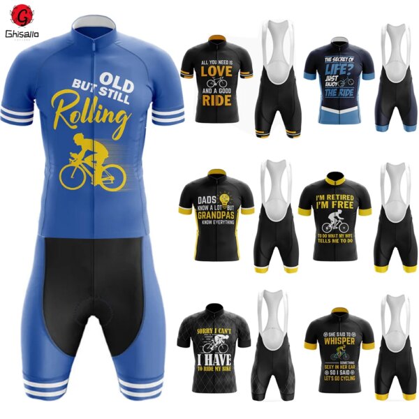 Conjunto de Jersey de ciclismo para hombre, traje Retro para bicicleta, manga de verano, pantalones cortos con pechera, ropa Por equipo, 21 nuevos estilos