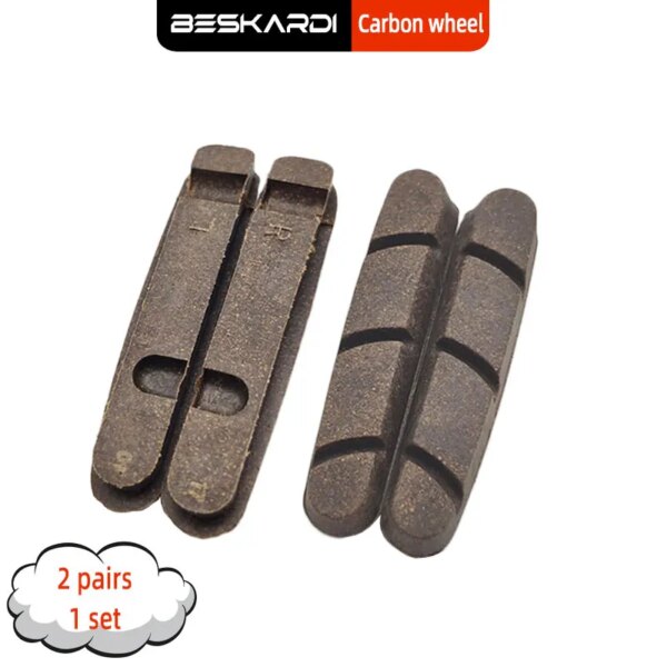 Pastillas de freno para bicicleta de carretera, 2 pares, 4 Uds., rueda de carbono, corcho, bloque de madera, zapatos, frenos, llanta V BMX, ruedas plegables para Shimano