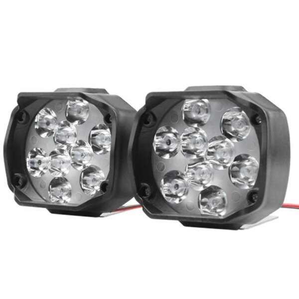 2 uds Ebike 9 LED luz bicicleta eléctrica faro impermeable para bicicleta eléctrica motocicletas luz delantera