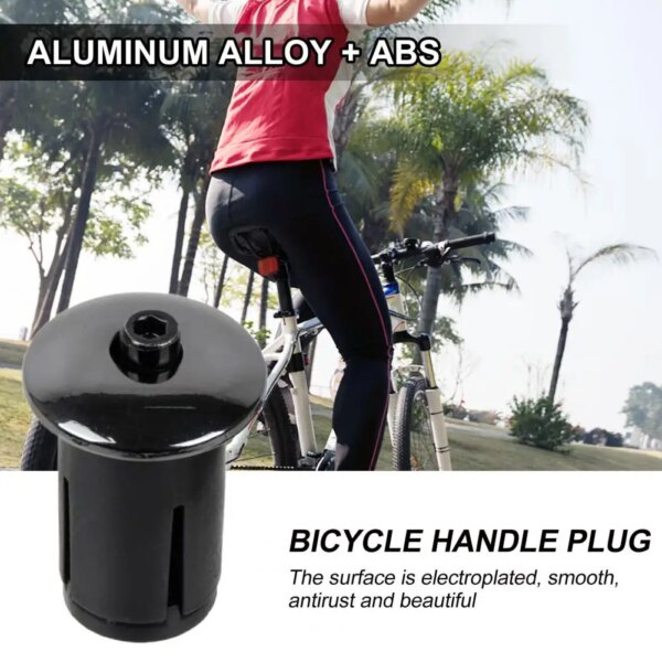 2 uds tapones de extremo de manillar galvanoplastia Universal aleación de aluminio carretera bicicleta de montaña tapa de extremo de barra para MTB