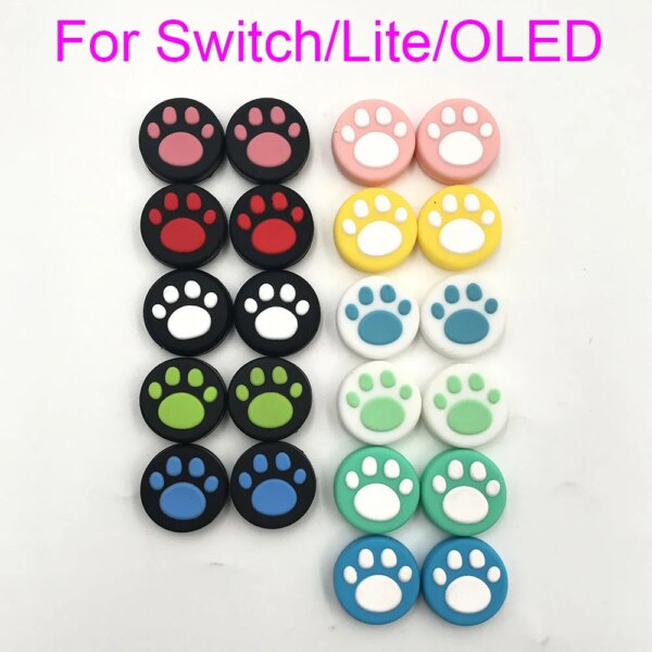 Tapas de agarre de silicona para mando de Nintendo Switch/Lite/Oled, accesorios para Joystick, tapa de botón de mango, 2 uds.