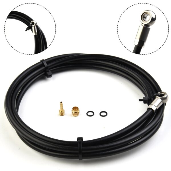 Kit de manguera de freno de bicicleta de 2m compatible con MT5/MT6/MT7/MT8 Trail Sport Cable línea tubo aceite aguja oliva anillos de goma pieza de ciclismo