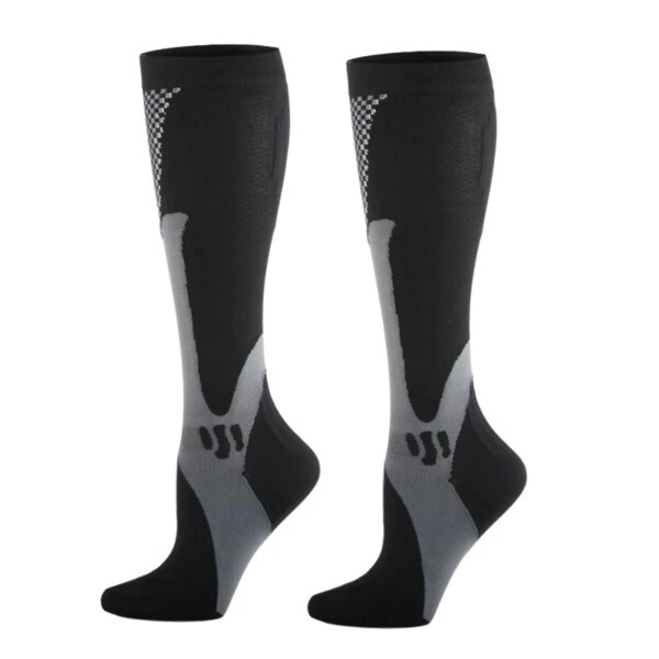 2 pares de calcetines deportivos de compresión transpirables para hombre, ideales para correr, andar en bicicleta, fútbol, ​​antifatiga y soporte duradero