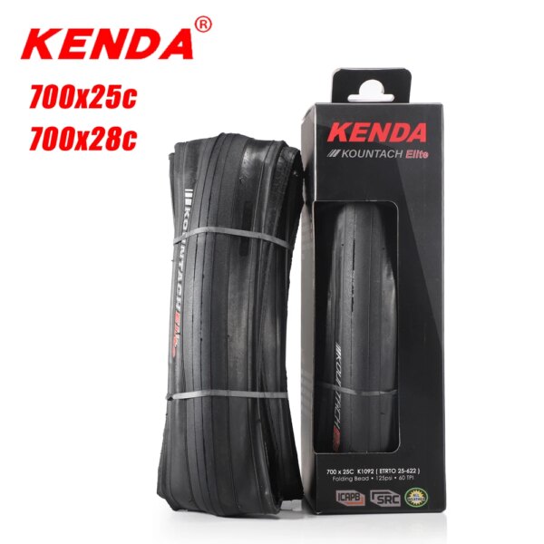 2 neumáticos de bicicleta kenda 700C 700x25c neumáticos de bicicleta de carretera 700x28c 3x60TPI cuenta plegable ETRTO 125PSI KOUNTACH Elite antipinchazos K1092