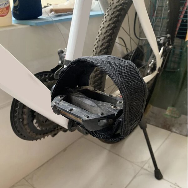 2 uds bicicleta piñón fijo pedales de ciclismo bandas juego de pies con correas pedales cinturón