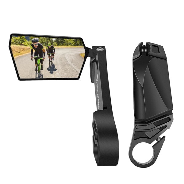 Espejo retrovisor plegable para bicicleta, espejo retrovisor giratorio de 360 ​​grados, espejo de seguridad para manillar, 2 uds.