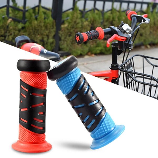 Empuñaduras de manillar de bicicleta para niños, 2 uds., Scooters de 22mm, cubierta de mango de equilibrio de silicona para bicicleta de montaña, cubierta de manillar de bloqueo