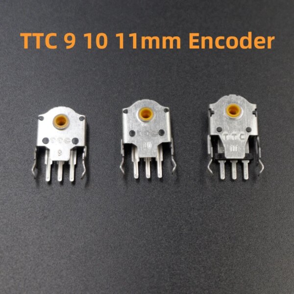 Codificador de ratón TTC Original, alta precisión, 9, 10, 11mm, núcleo amarillo, resuelve el problema de la rueda sensei TEN RIVAL 300 310 g102 304 G703, 2 uds.