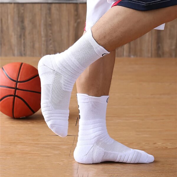 Calcetines de deporte de ciclismo profesionales para hombre, medias de baloncesto, fútbol, ​​correr al aire libre, transpirables y duraderas, 2 uds.