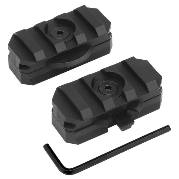 Adaptador de montaje de riel lateral para casco táctico, rotación de guía militar de 360 ​​grados para casco rápido Airsoft, accesorios de caza, 2 uds.