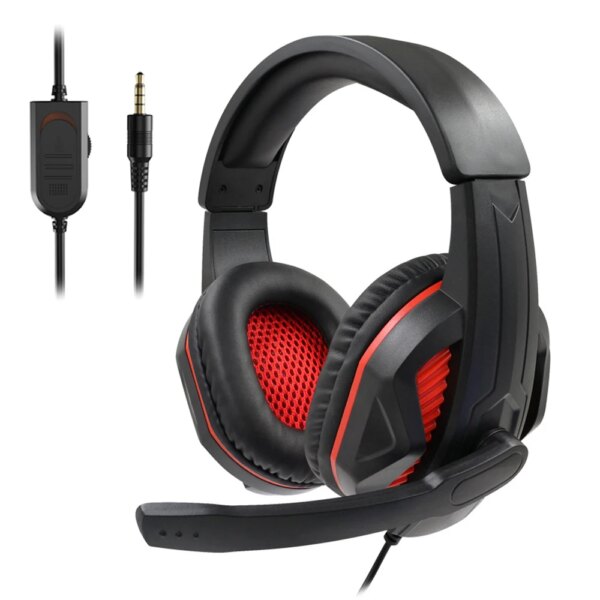 Auriculares estéreo para juegos por cable de 3,5mm, cascos para Gamer con graves para PC, PS4, Xbox One, teléfono, casco con micrófono para portátil