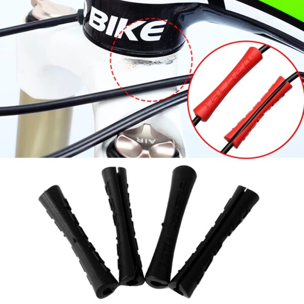 Protector de Cable de bicicleta, funda de tubo de goma para freno de cambio, protección de marco de bicicleta de montaña, tubos protectores antifricción para ciclismo, 3/6 Uds.