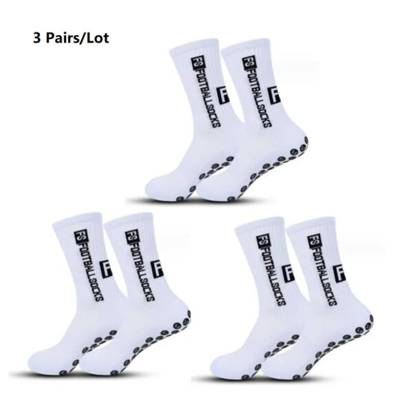 3 pares de calcetines de fútbol antideslizantes para hombre, calcetines transpirables para ciclismo al aire libre para baloncesto, protegen los pies, calcetines deportivos para correr para mujer