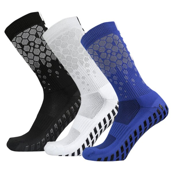 3 pares de calcetines de fútbol antideslizantes para hombres y mujeres, calcetines atléticos transpirables con pinzas para fútbol, ​​baloncesto, correr y ciclismo