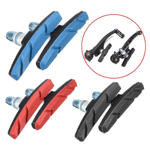 3 pares de accesorios de bicicleta MTB de cuero de freno tricolor de cuero de freno silencioso