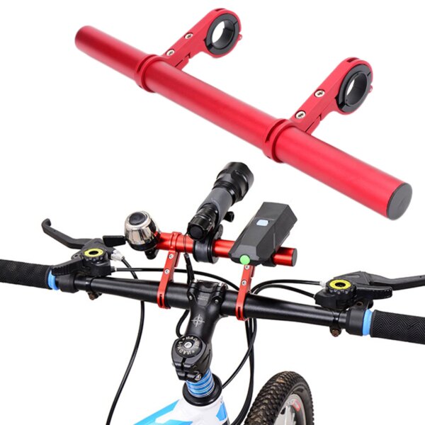 Extensor de manillar de bicicleta de tubo de 30cm, soporte para faro de bicicleta de montaña, soporte para linterna, accesorios