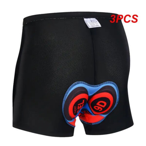 Pantalones cortos de ciclismo a prueba de golpes para hombre, calzoncillos ajustados con almohadilla de Gel 9D, ropa interior negra para ciclismo, calzoncillos cómodos con cojín, 3 uds.