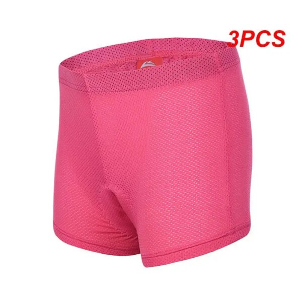 Pantalones cortos cómodos de talla grande para mujer, pantalones cortos transpirables de verano para bicicleta de montaña, ropa interior acolchada 3d, 3 uds.