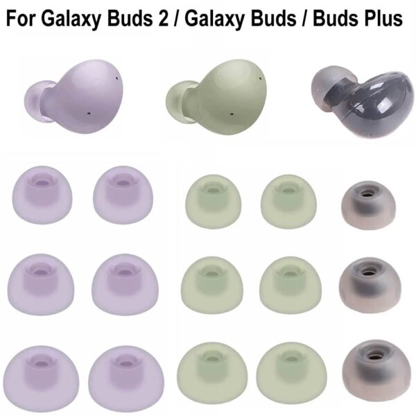 3 pares de almohadillas de silicona suave para Samsung Galaxy Buds 2/Buds Plus/Galaxy Buds auriculares accesorios para auriculares LMS