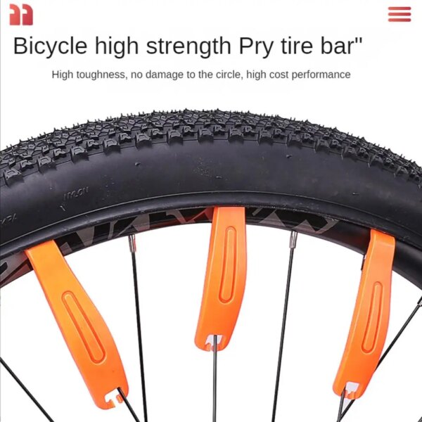 Palanca para neumáticos de bicicleta, pala para neumáticos de bicicleta de montaña ligera de alta resistencia, herramientas de Reparación de bicicletas, 3 uds.