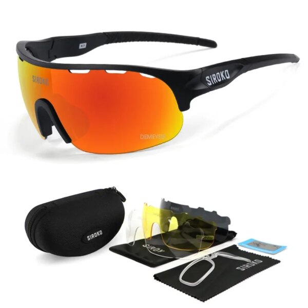 4 lentes gafas de bicicleta protección UV400 bicicleta al aire libre deportes de competición gafas de sol polarizadas hombres mujeres ciclismo gafas de viaje