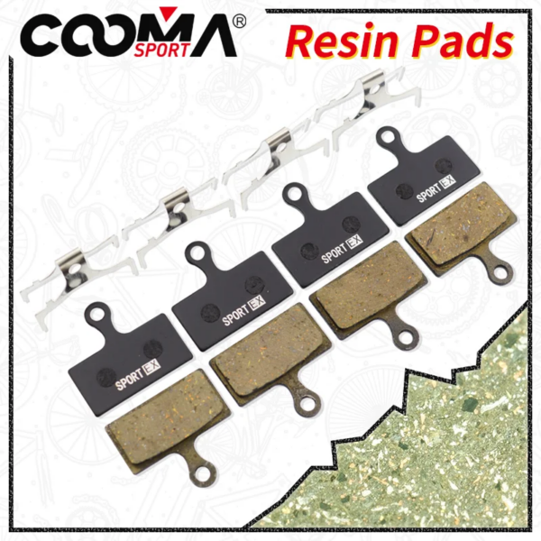 4 pares de pastillas de freno de bicicleta para Shimano M9000, M8000, M985, XT M785, SLX M666, M675, Deore M615, pinza Alfine S700, resina