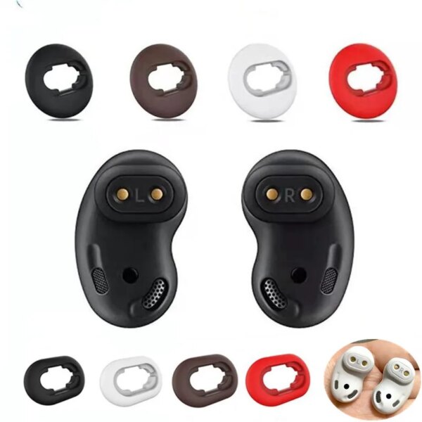 4 pares de almohadillas para los oídos Galaxy Buds Live, adaptador de silicona de repuesto, auriculares para Samsung Galaxy Buds Live Accesorios