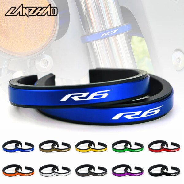 Amortiguador de motocicleta R6 de 41-44mm, anillo de ajuste auxiliar, accesorios CNC para suspensiones delanteras Yamaha YZF-R6 1999-2020 KYB