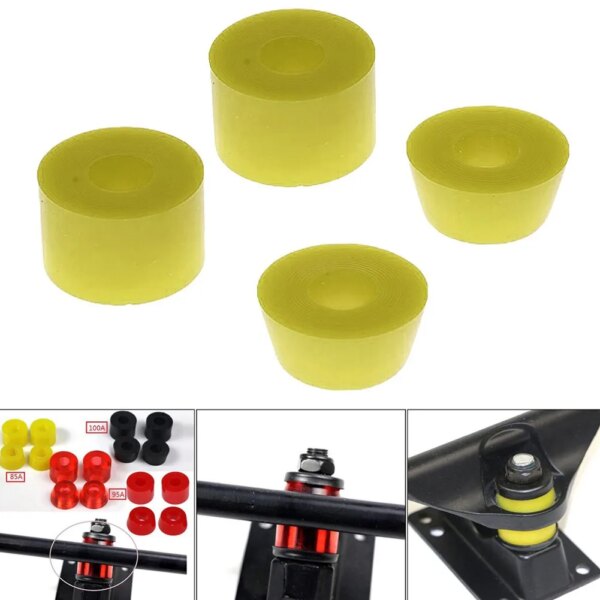 4 Uds. Copas pivotantes de repuesto para monopatín, accesorios para Longboard, casquillos amortiguadores, arandelas, tubo pivotante, soporte para monopatín