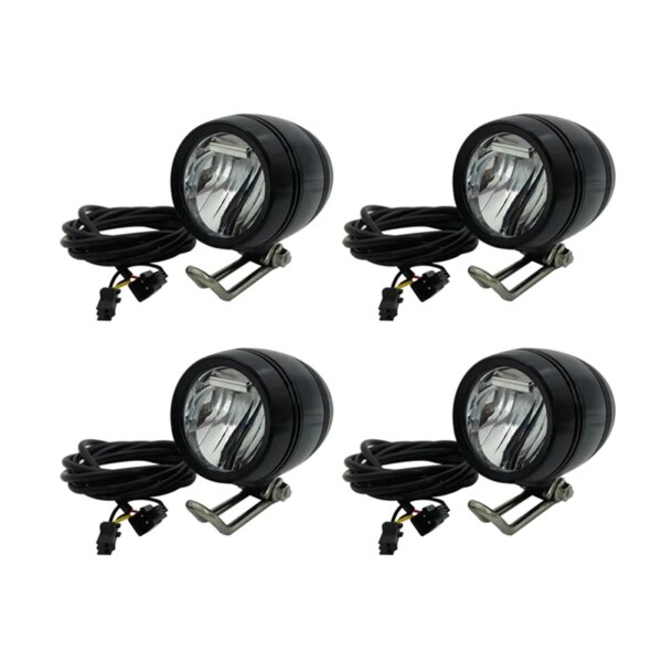 4X 6V-80V 24V 36V 48V 60V Universal Compatible 3W 100LUX bicicleta eléctrica faro para bicicleta eléctrica luz delantera