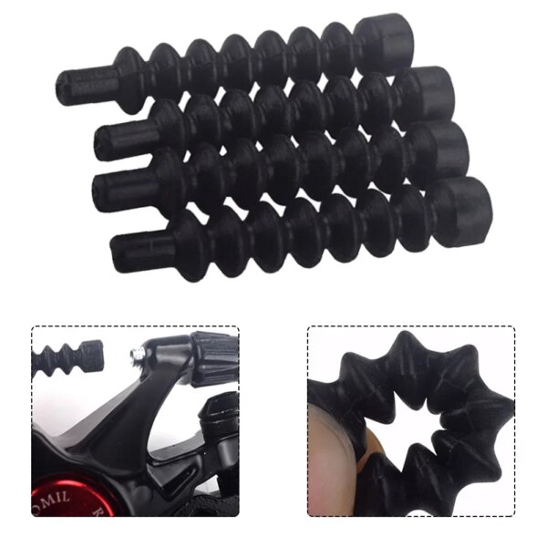 Cubiertas antipolvo para Cable de freno de bicicleta, polaina de goma para Cable de freno en V, bota de fideos, cubierta impermeable, accesorios para ciclismo, 4 Uds.