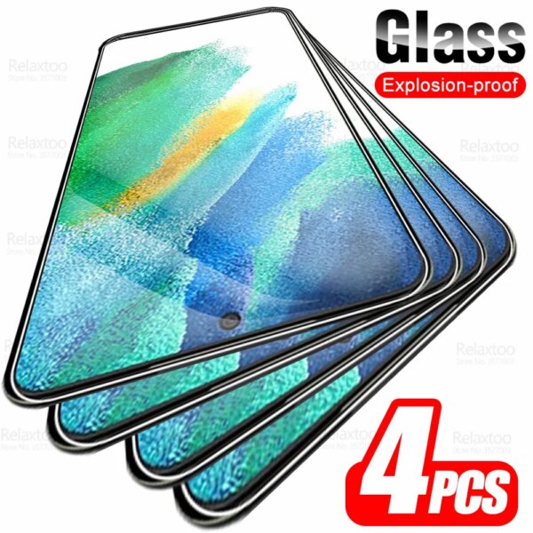 4 Uds de vidrio templado para Samsung Galaxy S24 S23 S22 S21 FE S20 S10 Lite Note 10 Light S 21 20 S21FE S20FE película protectora de la cubierta