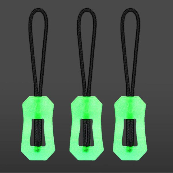 5/10 Uds. Cabezal del tirador de cremallera que brilla en la oscuridad cremalleras luminosas antipérdida colgante para mochila para abrigo mochila bolso tienda