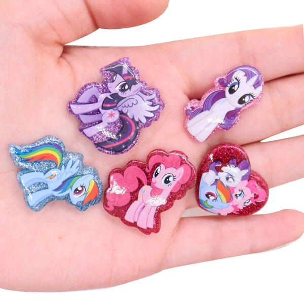 5-12 unids/set MINISO dibujos animados My Little Pony zapato encantos sandalias zapatos accesorios hebilla decoraciones ajuste pulsera niños fiesta regalo