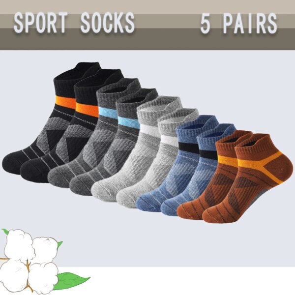 5 pares de calcetines de compresión de tobillo para hombres y mujeres, calcetines para correr con soporte de tobillo para baloncesto, bádminton, ciclismo