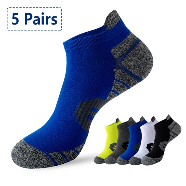 5 par/lote de calcetines deportivos para hombre, nuevos calcetines antisudor para mujer, calcetines de gimnasio para hombre, calcetines transpirables para ciclismo, conjunto de calcetines deportivos Unisex de secado rápido