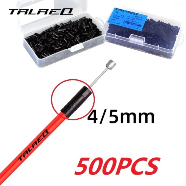 500 Uds. Tapas de carcasa de Cable de bicicleta 4mm 5mm tapas de tubo de línea de bicicleta de montaña y carretera
