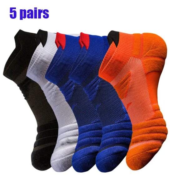 5 pares de calcetines de algodón hombre mujer deporte calcetín para correr ciclismo montar bicicleta fútbol transpirable baloncesto Sox