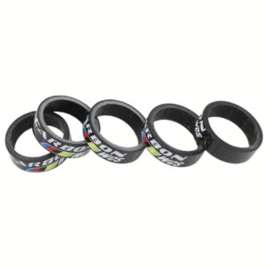 Auriculares de fibra de carbono 3k para bicicleta de carretera, arandela de carbono para bicicleta de montaña, espaciador de carbono, piezas más ligeras, 10mm, 5 uds.