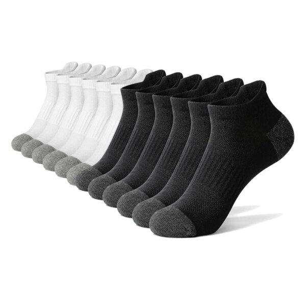 Calcetines cortos de algodón para hombre y mujer, calcetín deportivo informal, transpirables, para correr, ciclismo, calcetín de corte bajo, 6/12 pares