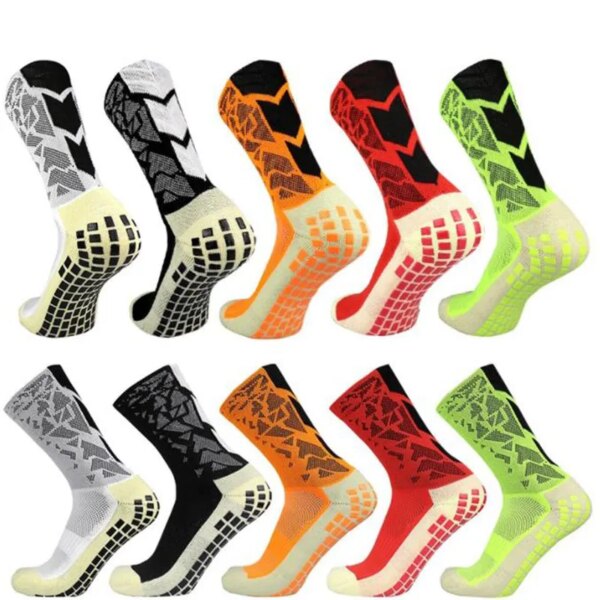 6 pares de calcetines de fútbol para hombre y mujer, calcetines deportivos antideslizantes con parte inferior de silicona, calcetines de fútbol, ​​Rugby, tenis, voleibol, calcetines de Bádminton