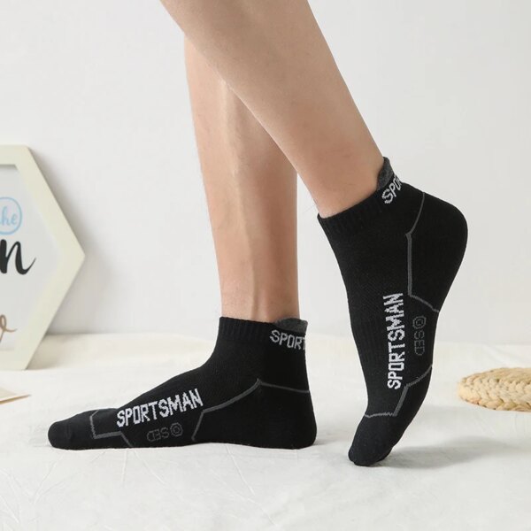 6 pares de calcetines de hombre de alta calidad de algodón Casual deportes ciclismo malla transpirable tobillo verano correr calcetín corto negro de corte bajo para hombre