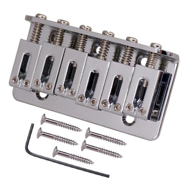 Puente de montura rígida fija de Metal de 6 cuerdas para Fender Strat Tele, accesorio para guitarra eléctrica, acceso a instrumentos musicales