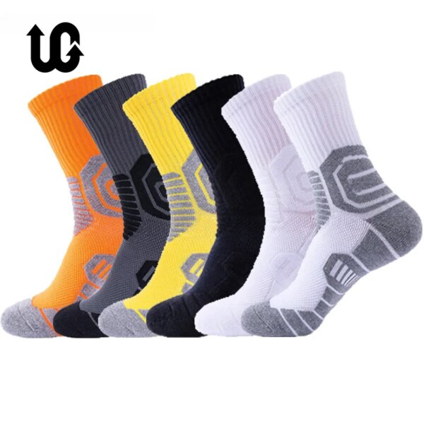 6 pares de Calcetines deportivos profesionales para Ciclismo baloncesto fútbol Running Trekking Calcetines Ciclismo Hombre Hombres mujeres