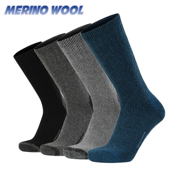 Calcetines de lana Merino 70% para senderismo, calcetines de lana Merino para hombre, calcetines térmicos para botas de invierno, calcetines deportivos más cálidos para esquiar, correr y ciclismo