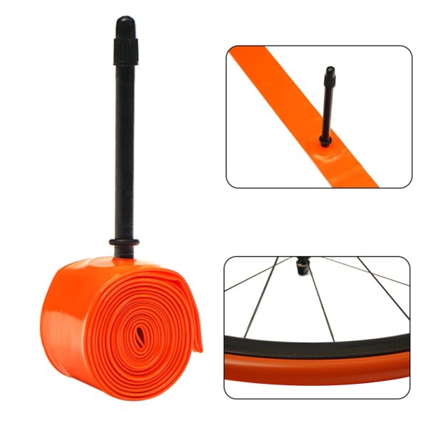 700x18-32 cámara de aire para bicicleta FV 65mm naranja válvula Presta ultraligera duradera y práctica de alto rendimiento