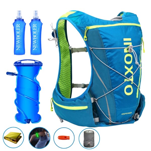 Chaleco de hidratación para correr de 8L, mochila para hombre y mujer, bolsas para deportes al aire libre, Trail Marathon, trote, senderismo, opción de mochila, bolsa de agua, termo