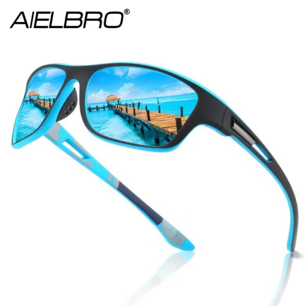 AIELBRO Gafas de sol de ciclismo Gafas de sol polarizadas para hombres Gafas de sol de protección para bicicletas Gafas polarizadas Gafas de sol para hombres