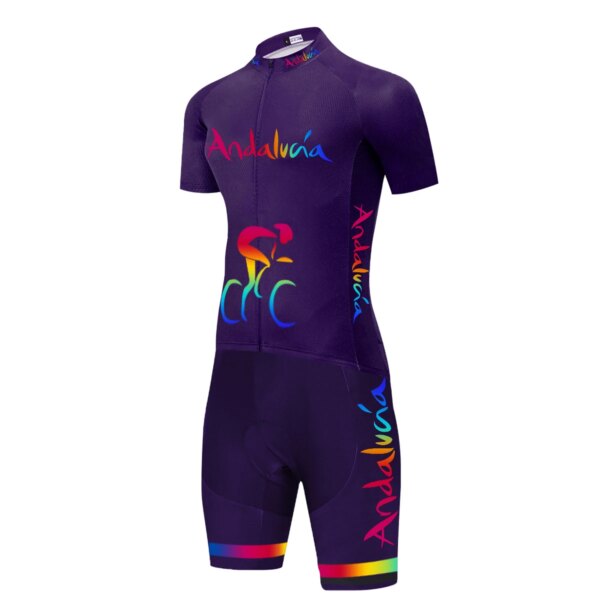 Monos de triatlón de ANDALUCIA, conjunto de ciclismo para hombre, conjunto de mono para equipo MTB, mono de verano para mujer, conjunto de camisetas de ciclismo, traje de bicicleta