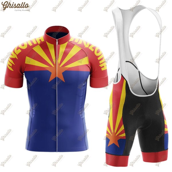 ARIZONA Conjunto de Jersey de Ciclismo para Hombre, Equipo de Bicicleta de Carretera, Camiseta de Ciclismo, Ropa, Pantalones Cortos, Descenso, Ropa de Secado rápido, aeróbico